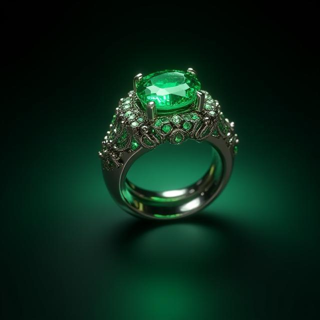 Anillo ilustrativo de joyería fina