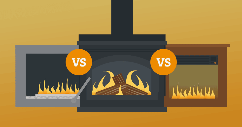 Know the differences between gas vs electric vs wood